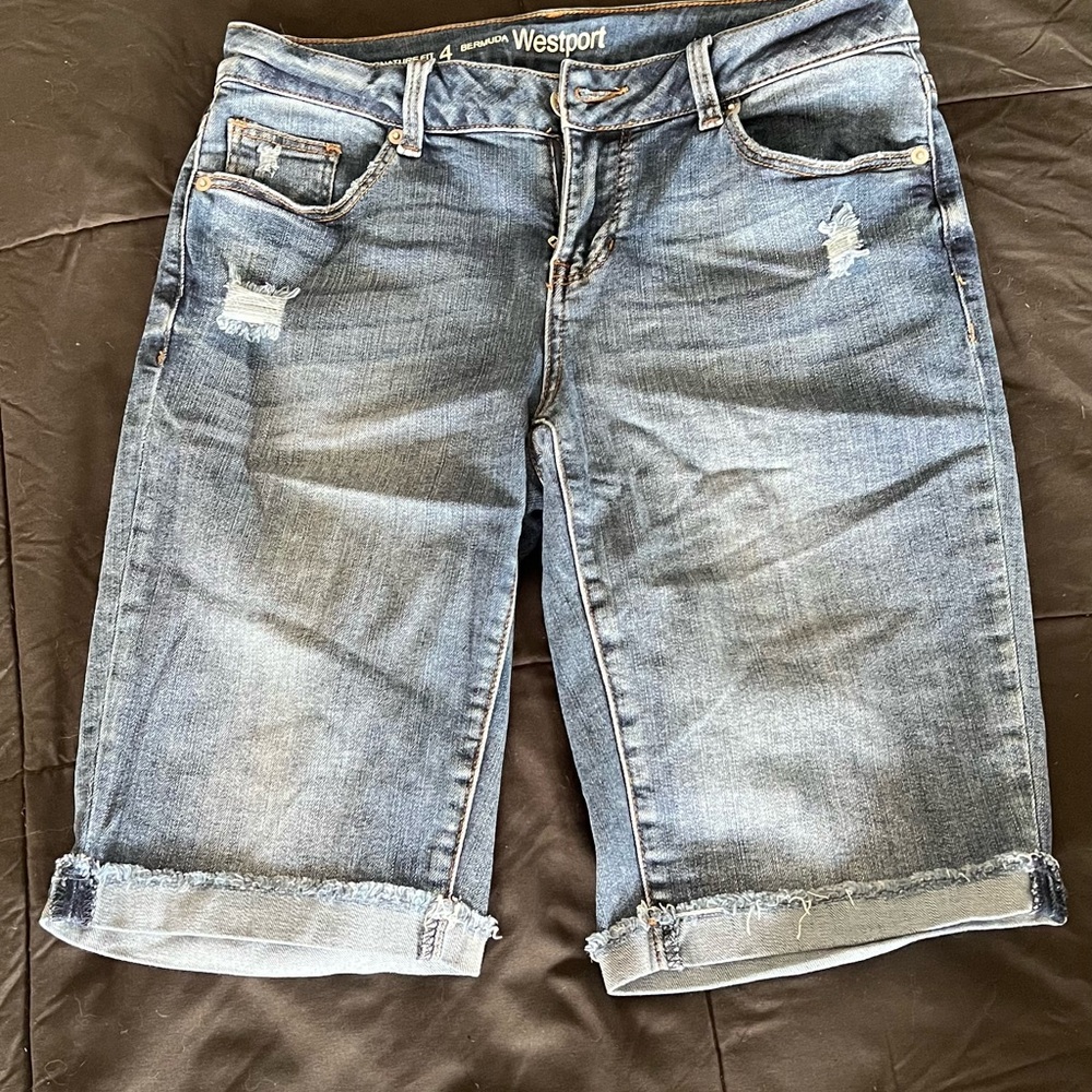 Westport Women's Distressed Blue Jean Shorts